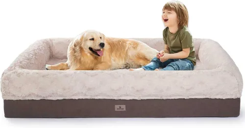 Vista 22 de Cama ortopédica para perros grandes - Gran sofá para perros lavable grande, sofá de espuma de apoyo para mascotas con funda extraíble y lavable