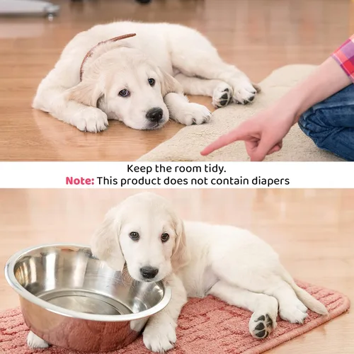 Vista 3 de 3 piezas de pañales reutilizables para perras, pañales lavables para cachorros, bragas sanitarias con tirantes ajustables, ropa