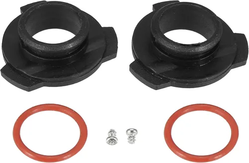 Vista 4 de X AUTOHAUX 2 unids 9005 HB3 LED faro adaptador base bulbo zócalos retenedor universal para coche negro