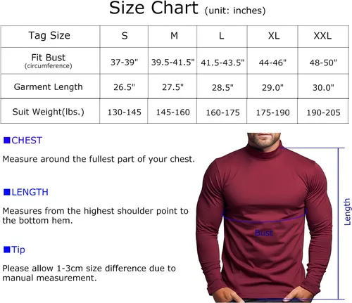 Vista 3 de Camisas de cuello alto falso para hombre, manga larga, ajuste delgado, cuello alto, básico, suéter térmico de capa base