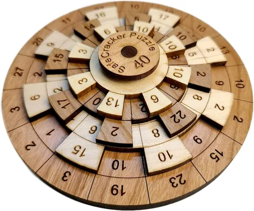 Creative Crafthouse Safecracker 40 - Rompecabezas matemático grabado con láser para adolescentes - Hecho a mano en los Estados Unidos