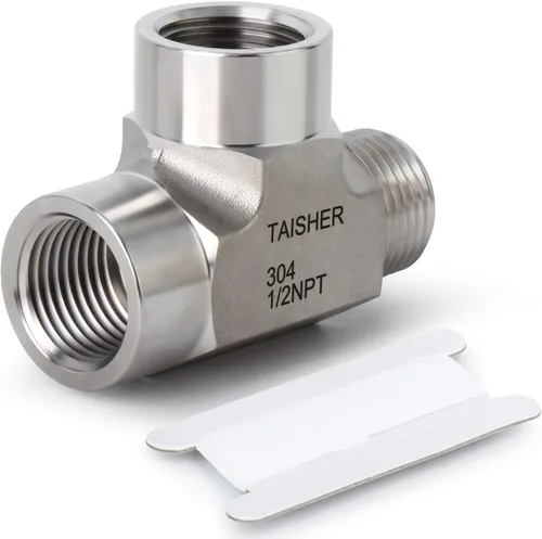 Vista 28 de TAISHER 1 piezas de forja de acero inoxidable 304 accesorios de tubería de 4 vías, accesorios de tubería hembra NPT de 1/2 "x 1/2" x 1/2