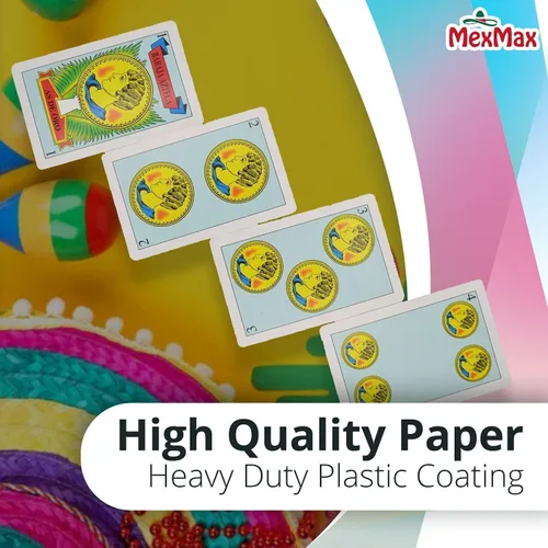 Vista 5 de CHAMPS Naipes españoles Baraja Espaola original Baraja de plástico Juego de cartas mexicano (paquete de 4)