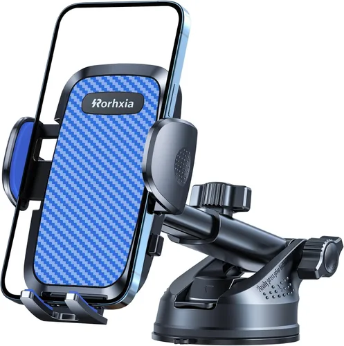 Vista 10 de Rorhxia Soporte para teléfono 3 en 1 para coche [Ventosa más estable y flexible 2025] Soporte para teléfono celular para salpicadero, parabrisas