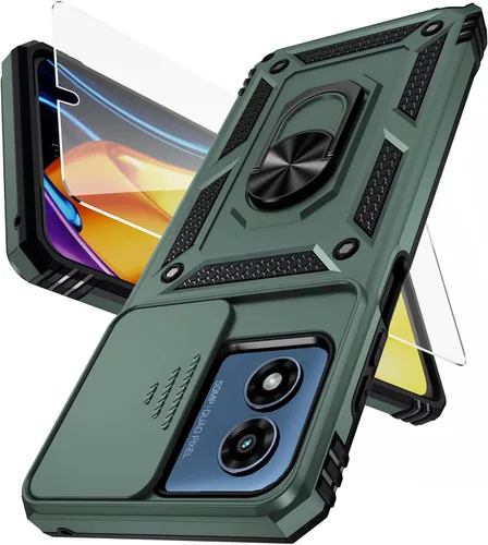 Vista 30 de Funda para Moto G Stylus 5G (2021), cubierta para lente de cámara, protector de pantalla HD, protección contra caídas de grado militar de 10 pies