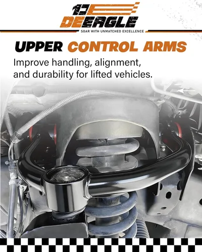 Vista 5 de DEEAGLE Brazos de control superiores F150 de 2-4 pulgadas, brazo de control delantero ajustable para F150 2004-2020, UCA con rótula engrasable