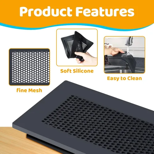 Vista 6 de Orzbow Cubierta de ventilación de silicona suave a prueba de bebés para pared del hogar, techo, suelo, deflector de ventilación de piso a prueba