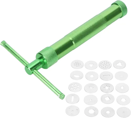 Vista 4 de Extrusora de arcilla, herramientas de arcilla polimérica, kit de exprimidor giratorio de acero inoxidable, herramientas de cerámica para cerámica