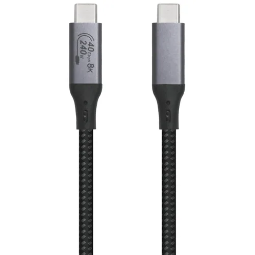 Vista 2 de Cable USB4 de 1 pie compatible con Thunderbolt 3, Thunderbolt 4 y USB-C, compatible con pantalla HD de 8K, transferencia de datos de 40 gbps, carga