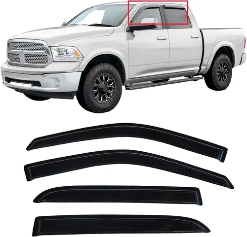 Vista 8 de Viseras adhesivas para ventana, protectores de lluvia compatibles con Toyota Rav4 2006-2012, deflector de ventana de ventilación lateral, protección