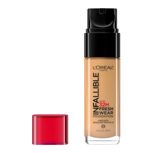 Vista 13 de L'Oreal Paris Maquillaje Infallible - Base ligera de maquillaje resistente hasta 32 horas, tono 390 Rosa Perla, 1 fl oz, el empaque puede variar
