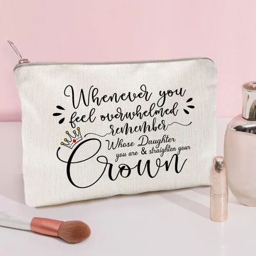Vista 2 de LICOBG Bolsa de maquillaje de regalo para hija, bolsa de lápiz labial, neceser (hija)