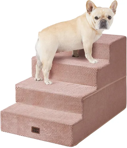 Vista 58 de EHEYCIGA Escaleras para perros pequeños de 16.5" de altura, escalones de 3 peldaños extra anchos para perros para sofá y silla, escalones para 2-Gris