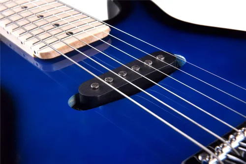 Vista 6 de WINZZ EGM100 - Guitarra eléctrica para niños de 30 pulgadas con kit para principiantes, para diestros, Blueburst