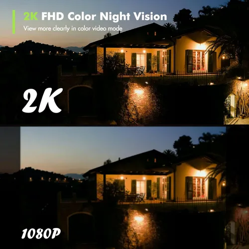 Vista 3 de 2K Outdoor Camera Wireless, Security Cameras Wireless Outdoor, Battery Powerd Surveillance Cameras for Home Security, Spotlight & Siren2.4G