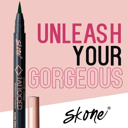 Vista 6 de Skone Cosmetics Insanely Intense - Delineador de ojos tatuado Aplicador de punta de fieltro líquido, impermeable, a prueba de manchas, a prueba