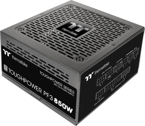 Vista 10 de Thermaltake Toughpower PF3 ATX 3.0 750W 80+ Platinum Full Modular SLI/Crossfire Ready Fuente de alimentación; conector PCIe 5.0 12VHPWR incluido; 10