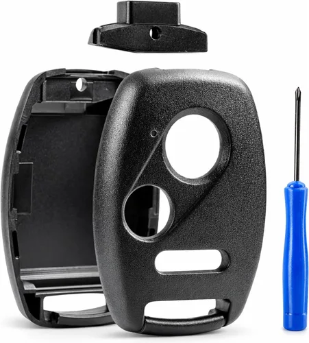 Vista 10 de No se requiere corte - Carcasa y almohadilla para control remoto de entrada sin llave de 2 llaveros compatible con Honda Accord / Civic / CR-V/ Fit