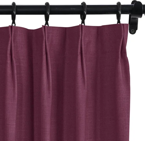 Vista 12 de Fcosie Cortinas plisadas de 50 pulgadas de ancho x 63 pulgadas de largo para cortineros transversales, cortinas de oscurecimiento de habitación