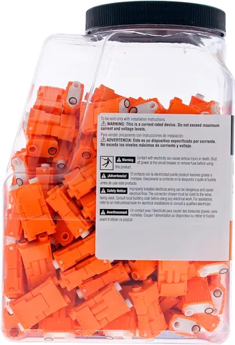 Vista 9 de Ideal Electrical 30-352J - Enchufe de alimentación de desconexión para luminarias, 2 cables, naranja, (paquete de 150)