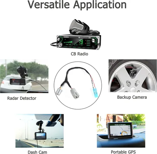 Vista 2 de EWAY Adaptador de corriente de 12 voltios para encendedor de cigarrillos GM Chevrolet Buick/arnés de cable para agregar dispositivo de radio CB