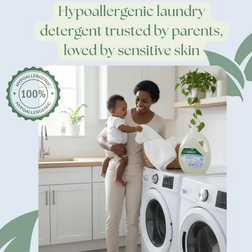 Vista 3 de Biokleen Free & Clear - Detergente líquido concentrado natural 3X para ropa, 300 cargas, a base de plantas, hipoalergénico, elimina manchas