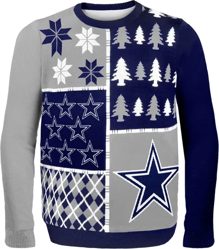 Vista 15 de FOCO NFL Unisex-Adult NFL Busy Block Ugly Sweater