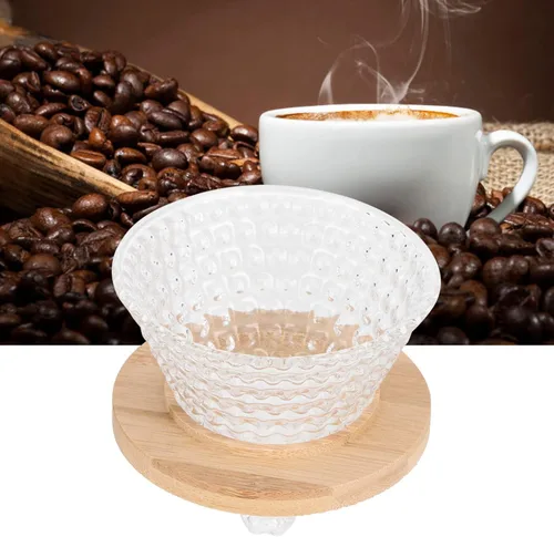 Vista 7 de Gotero de café de vidrio, verter sobre gotero de café, filtro de cafetera reutilizable, embudo hervidor de agua, accesorios para cafetera