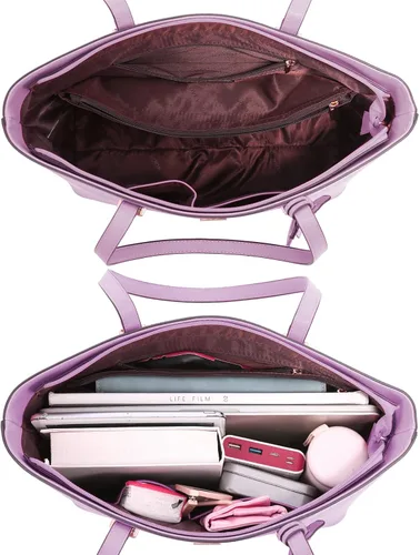 Vista 6 de Bolsas para mujer para llevar al hombro una bolsa grande una tipo cartera una tipo vagabundo juego de 3 piezas