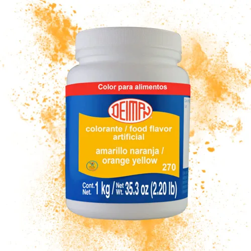 Deiman Color artificial para alimentos Naranja Amarillo 270 (2.2 lb)