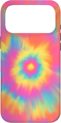 Vista 22 de Funda de diseño abstracto de remolino de arco iris colorido Tie Dye para iPhone 16