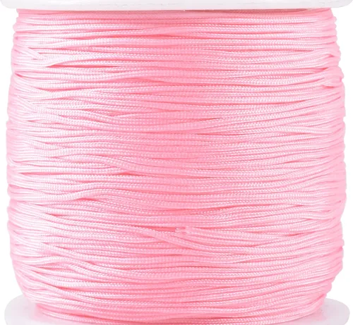 Vista 75 de KONMAY 1 rollo de cuerda de nailon de 150 yardas, trenzado de 0.016 in de nailon Shamballa Macramé/cordón de cuentas, cordón de nudo chino, cuerda