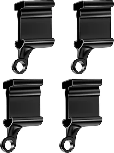 TOKPLNU Tope de extremo de cortina para riel de cortina flexible y flexible, paquete de 4 tapas de extremos de riel de cortina para montaje en pared