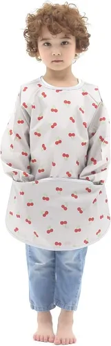 Vista 50 de Plie Kids Waterproof Art Smock – Long Sleeve Apron for Painting, Baking, Sensory Play (Ages 1–10)