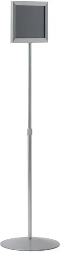 Vista 8 de Displays2go Soporte de letrero ajustable para anuncios de 11" x 8-1/2" que se extiende hasta 60" de alto - aluminio con acabado negro