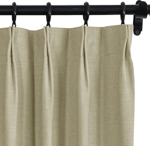 Vista 21 de Fcosie Cortinas plisadas de 50 pulgadas de ancho x 63 pulgadas de largo para cortineros transversales, cortinas de oscurecimiento de habitación