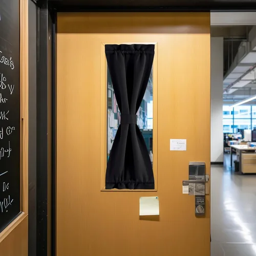 Vista 340 de NICETOWN Cortinas 100% opacas para puerta francesa, cortinas de privacidad para ventana, persianas de oscurecimiento de habitación de 25 x 64