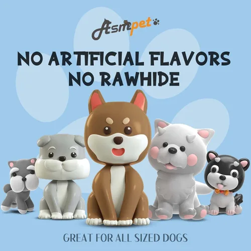 Vista 7 de ASMPET Golosinas masticables para perros, palitos de piel de bacalao envueltos en pollo, sin cuero crudo, 10.6 onzas