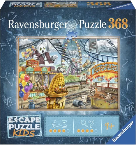 Ravensburger Escape Kids - Rompecabezas de 368 piezas para niños – 12936 – una experiencia de sala de escape en forma de rompecabezas