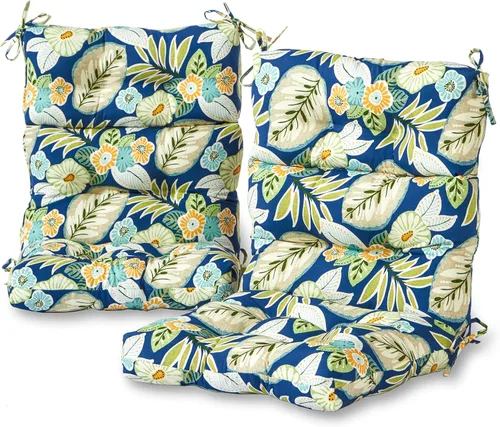 Vista 156 de Greendale Home Fashions Aloha - Cojín para silla de respaldo alto para exteriores de 44 x 22 pulgadas