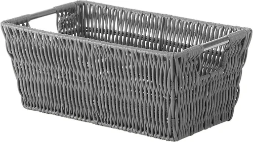 Vista 17 de Whitmor 6500-2712-BLK Rattique Canasta Negra Pequeña para Estante