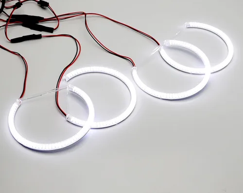 Vista 5 de iJDMTOY juego de iluminación ojos de ángel blanco xenón, 284-SMD LED, 7000K, faros delanteros no HID