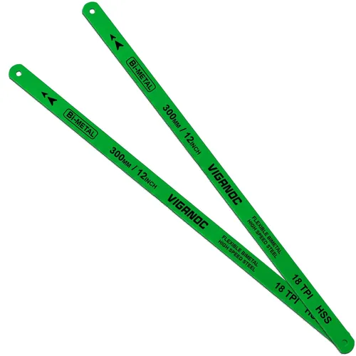 Hojas de repuesto para sierra para metales de 12 pulgadas, hojas de sierra bimetálicas de acero de alta velocidad – Hojas de sierra HSS 18TPI 18TPI