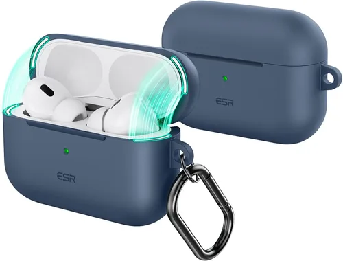Vista 13 de ESR Funda para AirPods Pro de 2ª generación (cable USB-C/Lightning), compatible con AirPods Pro (2023/2022/2019), tapa magnética, cubierta de Negro