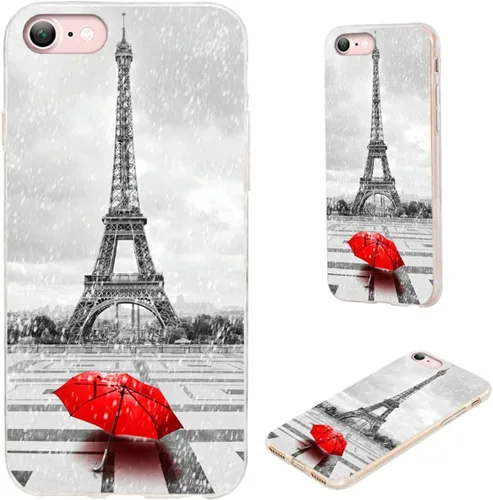 Vista 8 de Funda protectora completa delgada y suave de TPU transparente para iPhone SE 2022/2020, iPhone 8/7/6S/6 - Diseño de música divertida guitarra