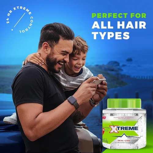 Vista 5 de Gel de peinado profesional Xtreme, transparente con aloe vera, sin alcohol, agarre máximo, 15.87 onzas, paquete de 2