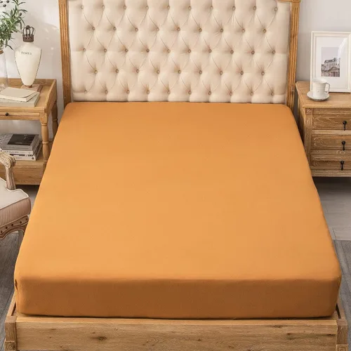 Vista 42 de PURE ERA Sábana bajera ajustable de algodón de punto de jersey (sin sábana encimera ni fundas de almohada) con bolsillo profundo de hasta 15 a 20