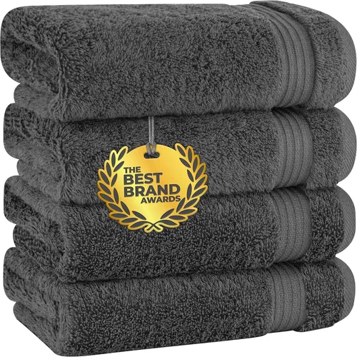 Vista 117 de Cotton Paradise 100% Cotton Turkish Washcloth Set for Bathroom, 4 Piece Soft Absorbent Small Hand Face Towels Wash Rags, Lilac