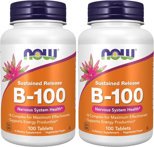 Vista 9 de Vitamina B-100 de NOW, 100 tabletas