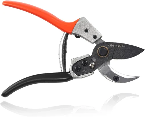 TONMA Tijeras de podar yunque [fabricadas en Japón] Tijeras de jardín profesionales de 8 pulgadas resistentes con mango ergonómico, podadoras de
